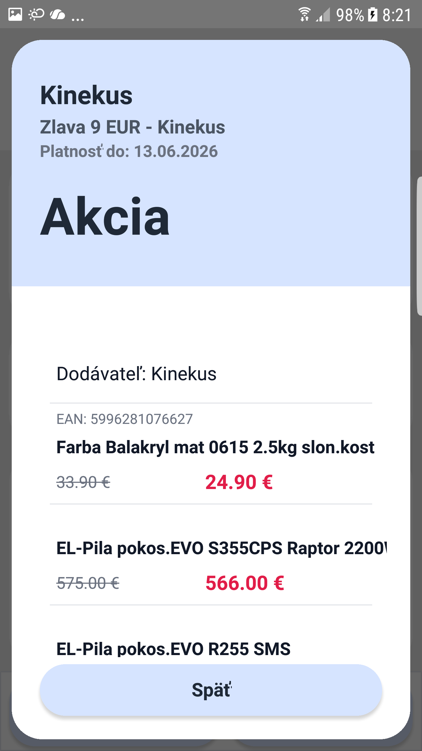 Vernostná aplikácia - reklamný banner